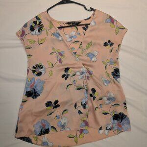 Rachel Roy pink floral blouse, small
